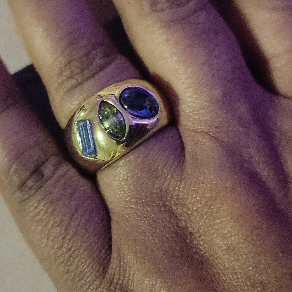 Nordstrom Gold Ring with Multicolored Stones - Picture 6 of 6